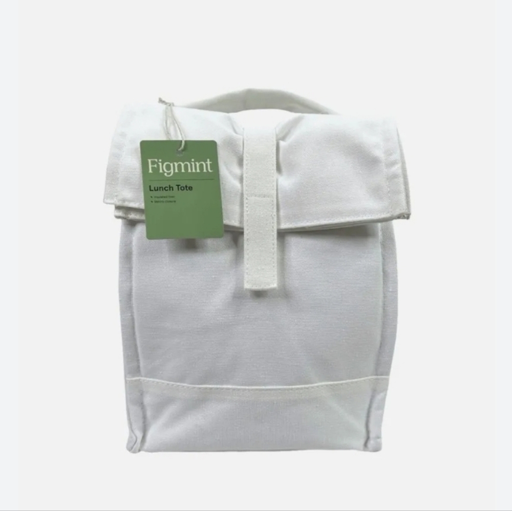 Mint Figmint White Lunch Tote
